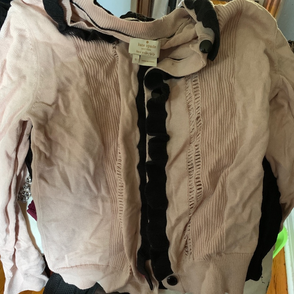 Pink and black Kate Spade cardigan